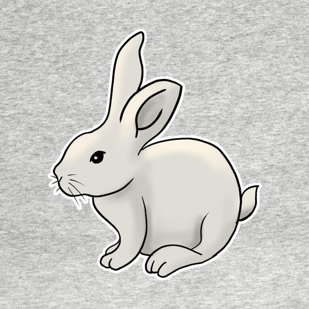 Cute Bunny hand drawn rabbit gift by Mesyo